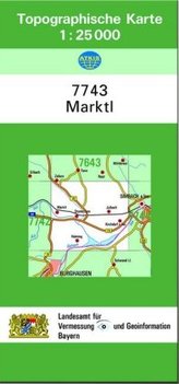 Topographische Karte Bayern Marktl