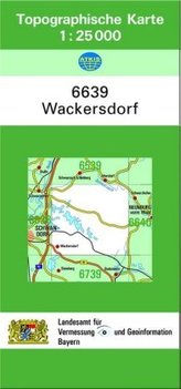 Topographische Karte Bayern Wackersdorf