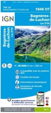 IGN Karte, Carte de randonnée (et plein air) Bagnères-de-Luchon - Lac d'Oô