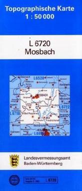 Topographische Karte Baden-Württemberg, Zivilmilitärische Ausgabe - Mosbach