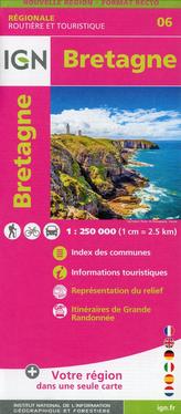 IGN Karte, Régionale Routière et Touristique Bretagne
