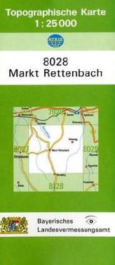 Topographische Karte Bayern Markt Rettenbach
