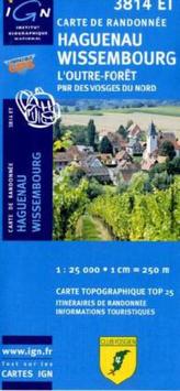IGN Karte, Carte de randonnée (et plein air) Haguenau, Wissembourg
