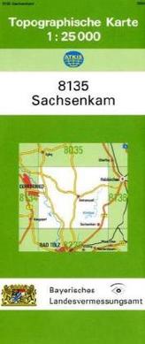 Topographische Karte Bayern Sachsenkam