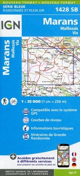 IGN Karte, Serie Bleue Marans Maillezais, Vix
