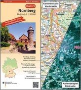 Topographische Karte und Satellitenbildkarte Nürnberg
