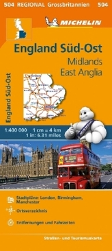 Michelin Karte England Süd-Ost, Midlands, East Anglia