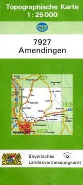 Topographische Karte Bayern Amendingen