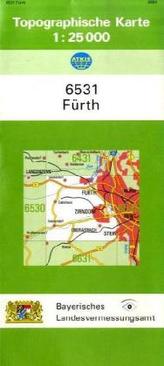 Topographische Karte Bayern Fürth