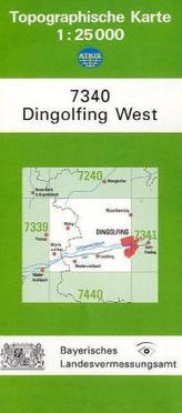 Topographische Karte Bayern Dingolfing West