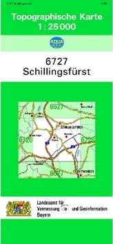 Topographische Karte Bayern Schillingsfürst