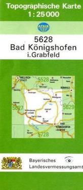 Topographische Karte Bayern Bad Königshofen i. Grabfeld