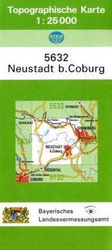 Topographische Karte Bayern Neustadt b. Coburg