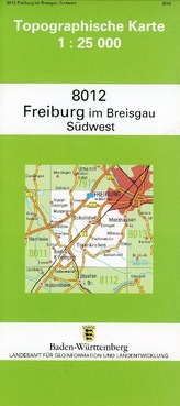 Topographische Karte Baden-Württemberg Freiburg im Breisgau, SW