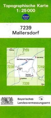 Topographische Karte Bayern Mallersdorf