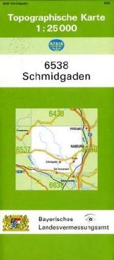 Topographische Karte Bayern Schmidgaden