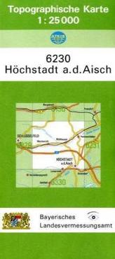 Topographische Karte Bayern Höchstadt a. d. Aisch