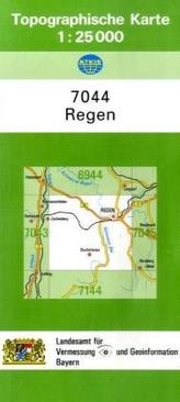 Topographische Karte Bayern Regen