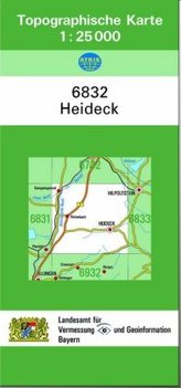Topographische Karte Bayern Heideck