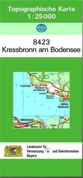 Topographische Karte Bayern Kressbronn am Bodensee