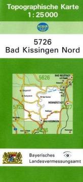 Topographische Karte Bayern Bad Kissingen Nord