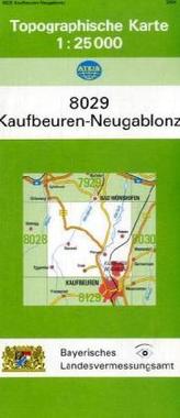 Topographische Karte Bayern Kaufbeuren-Neugablonz