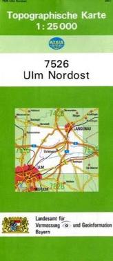 Topographische Karte Bayern Ulm Nordost