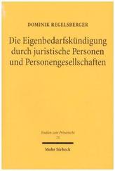 Die Eigenbedarfskündigung durch juristische Personen und Personengesellschaften