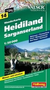 Hallwag Outdoor Map Heidiland, Sarganserland