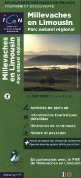 IGN Karte, Découverte des Parcs de France, Tourisme et Découverte, Millevaches en Limousin