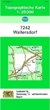 Topographische Karte Bayern Wallersdorf