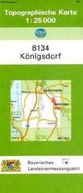 Topographische Karte Bayern Königsdorf