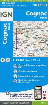IGN Karte, Serie Bleue Cognac Jarnac