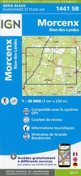 IGN Karte, Serie Bleue Morcenx des Rion-des-Landes