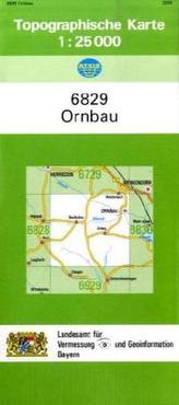 Topographische Karte Bayern Ornbau