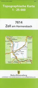 Topographische Karte Baden-Württemberg Zell am Harmersbach