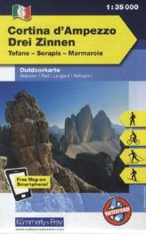 Kümmerly & Frey Outdoorkarte Cortina d' Ampezzo, Drei Zinnen