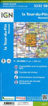 IGN Karte, Serie Bleue La Tour-du-Pin, Morestel