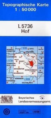 Topographische Karte Bayern Hof