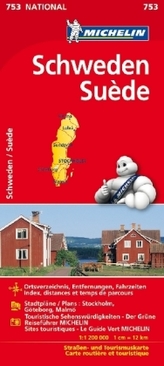 Michelin Karte Schweden. Suède