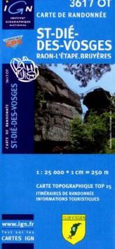 IGN Karte, Carte de randonnée (et plein air) St-Dié-des-Vosges