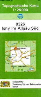 Topographische Karte Bayern Isny im Allgäu Süd