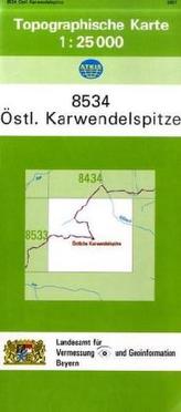 Topographische Karte Bayern Östliche Karwendelspitze