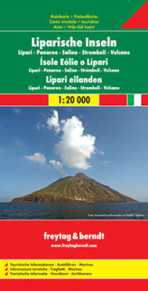 Freytag & Berndt Autokarte Liparische Inseln / Ísole Eólie o Lípari / Lipari eilanden. Aeolian Islands / Îles Éoliennes / Islas 