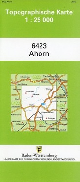 Topographische Karte Baden-Württemberg Ahorn