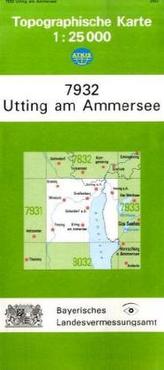 Topographische Karte Bayern Utting am Ammersee