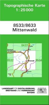 Topographische Karte Bayern Mittenwald