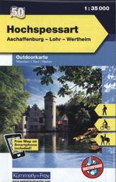 Kümmerly & Frey Outdoorkarte Hochspessart