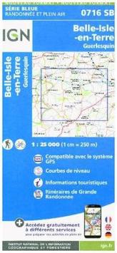 IGN Karte, Serie Bleue Belle-Isle-Terre