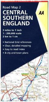 AA Road Map Britain Straßenkarte Central South England